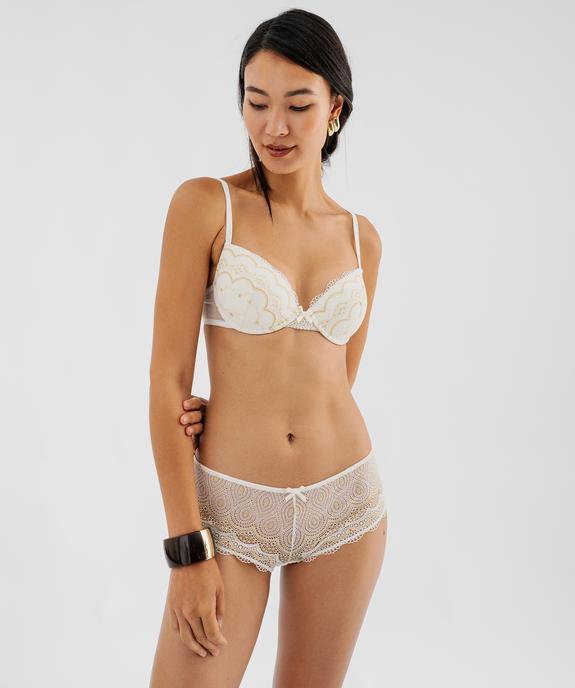 Shorty en dentelle et tulle femme (lot de 2) vue6 - GEMO(HOMWR FEM) - GEMO