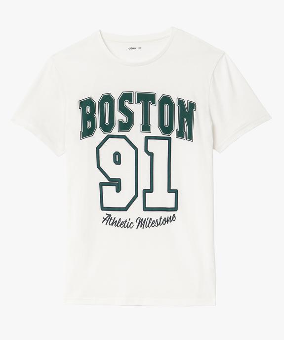 Tee-shirt à manches courtes avec inscription XXL homme vue4 - GEMO (HOMME) - GEMO