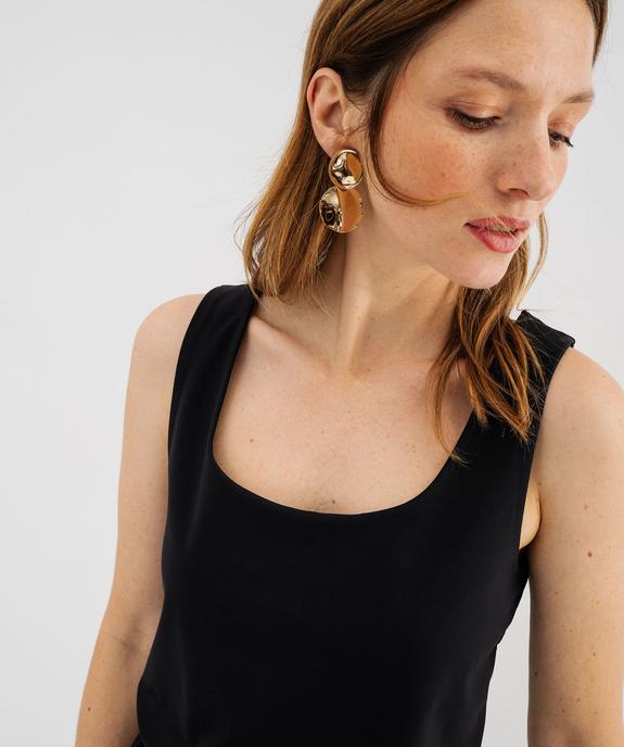 Débardeur à larges bretelles et col carré en microfibre femme vue1 - GEMO(FEMME PAP) - GEMO