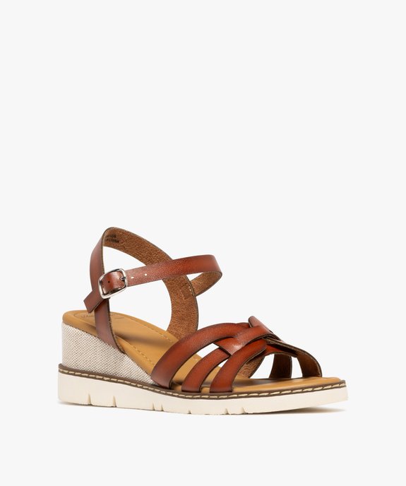 Sandales à brides avec talon compensé et semelle sport femme - Valentina Baldano vue3 - VALENTINA BALDA - GEMO