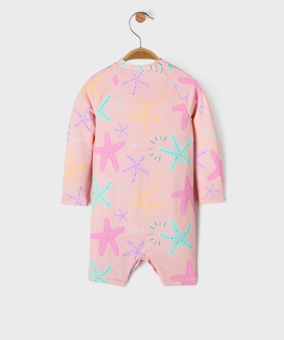 Maillot de bain combinaison avec protection UVA et UVB bébé fille vue4 - GEMO(BEBE DEBT) - GEMO