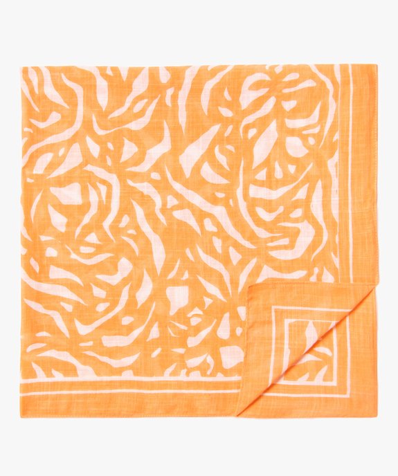 Foulard carré en coton femme 60x60 cm vue2 - GEMO (ACCESS) - GEMO