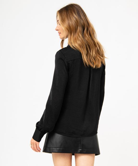 Chemise satinée unie femme vue3 - GEMO 4G FEMME - GEMO