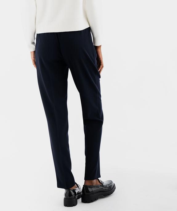 Pantalon de tailleur en maille fluide et extensible femme vue3 - GEMO(FEMME PAP) - GEMO