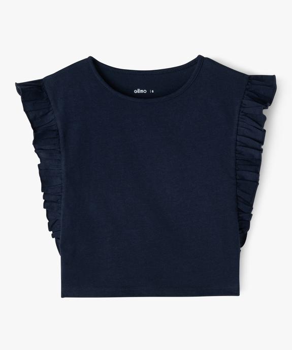 Tee-shirt avec volants sur les côtés fille vue1 - GEMO 4G FILLE - GEMO