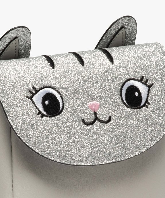 Sac fille avec rabat à paillettes avec motif chat vue3 - GEMO (ENFANT) - GEMO