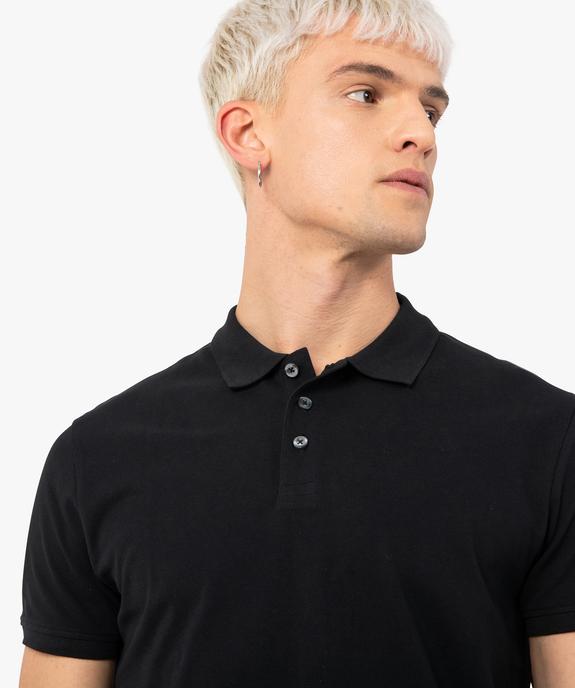 Polo homme à manches courtes en maille piquée vue2 - GEMO (HOMME) - GEMO
