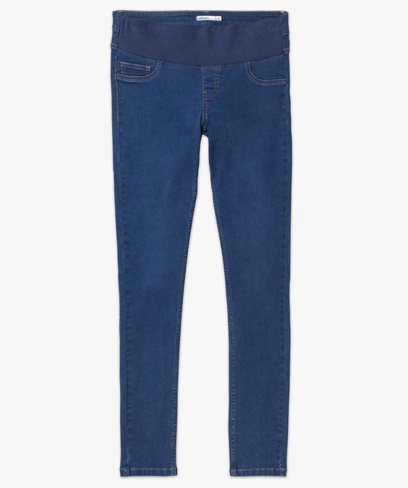 Jean de grossesse coupe slim avec bandeau bas vue4 - GEMO (MATER) - GEMO