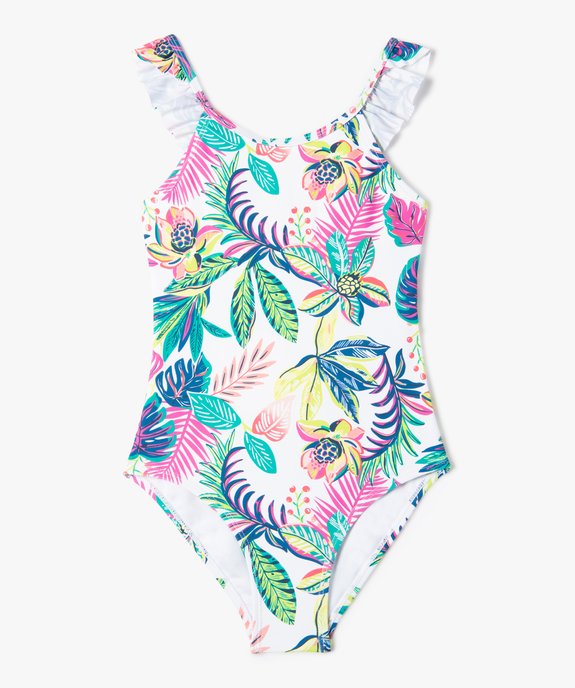 Maillot de bain fille une pièce à motifs fleuris vue1 - GEMO (ENFANT) - GEMO