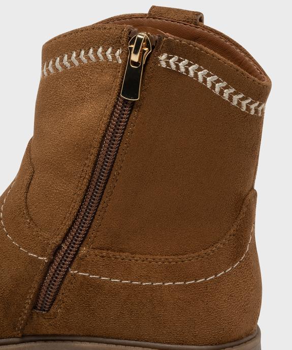 Boots en suédine look western fille - LuluCastagnette vue6 - LULUCASTAGNETTE - GEMO