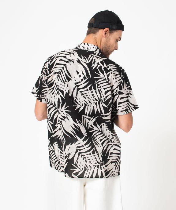 Chemise à manches courtes en voile de coton léger homme vue3 - GEMO (HOMME) - GEMO