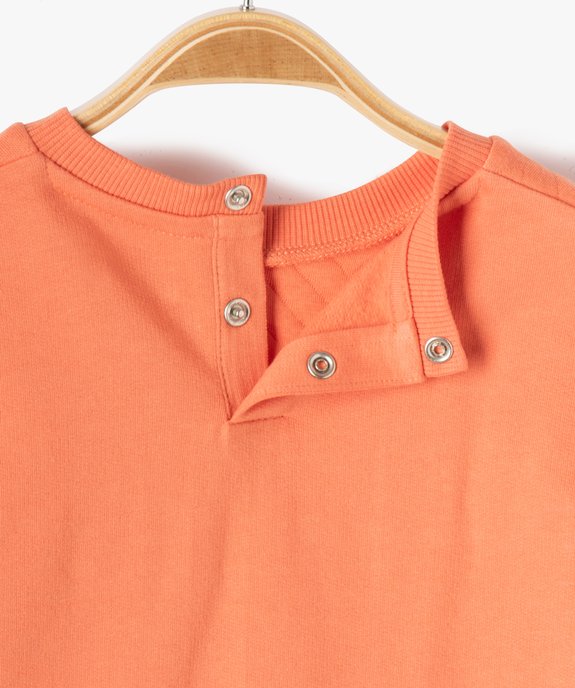 Sweat bébé garçon à plastron matelassé vue2 - GEMO(BEBE DEBT) - GEMO