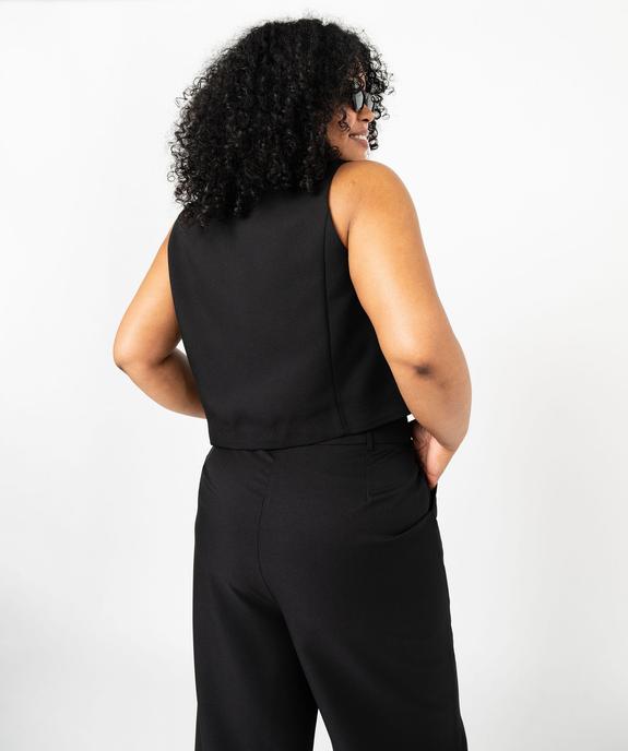 Veste sans manches à boutons femme vue3 - GEMO (G TAILLE) - GEMO