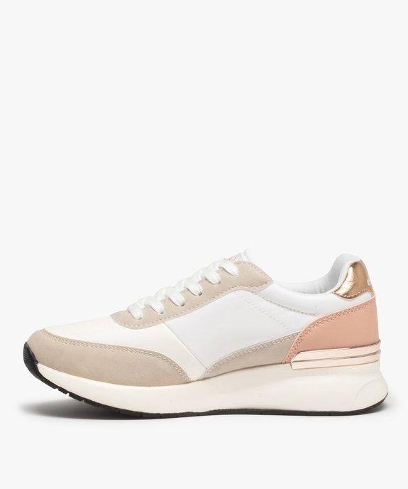 Baskets femme multi-matières à lacets - Ellesse vue3 - ELLESSE - GEMO
