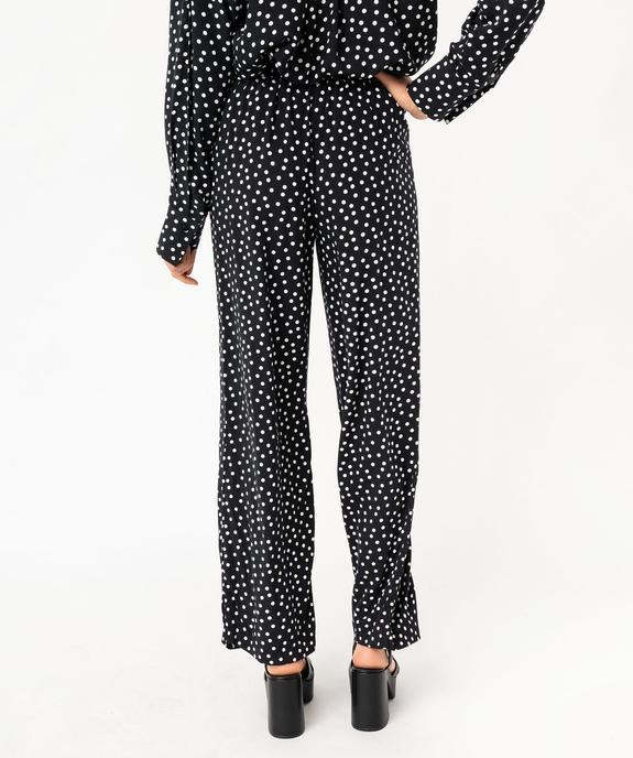 Pantacourt 7/8 large et fluide à pois femme vue3 - GEMO(FEMME PAP) - GEMO