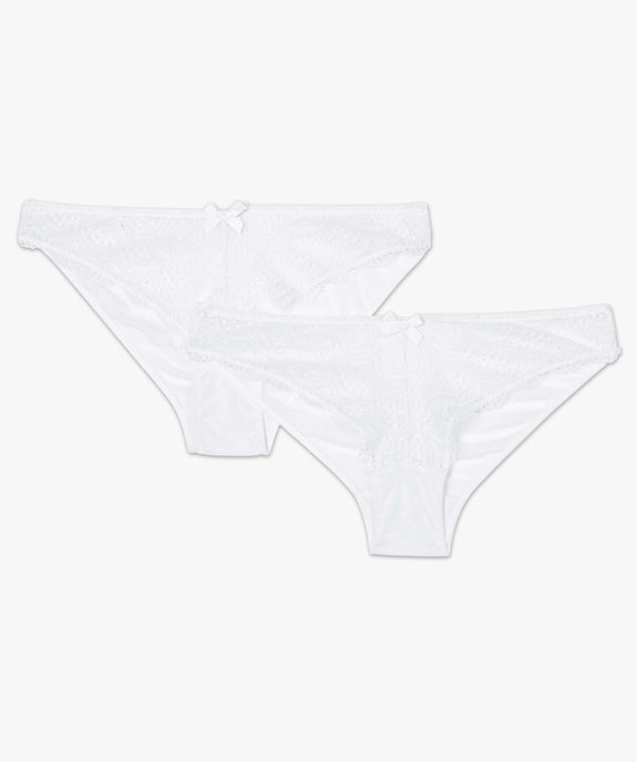 Culottes en dentelle et tulle femme (lot de 2) vue7 - GEMO(HOMWR FEM) - GEMO