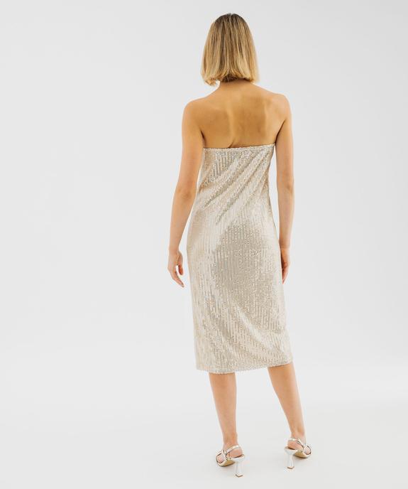 Robe bustier à sequins coupe ajustée femme vue3 - GEMO(FEMME PAP) - GEMO