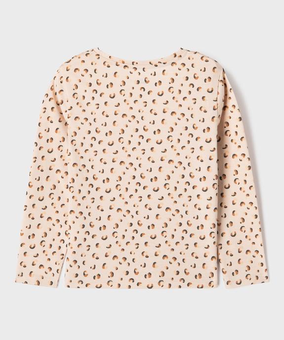 Tee-shirt manches longues imprimé fille - GEMO 4G FILLE Tee-shirt manches longues imprimé fille vue4 - GEMO 4G FILLE - GEMO