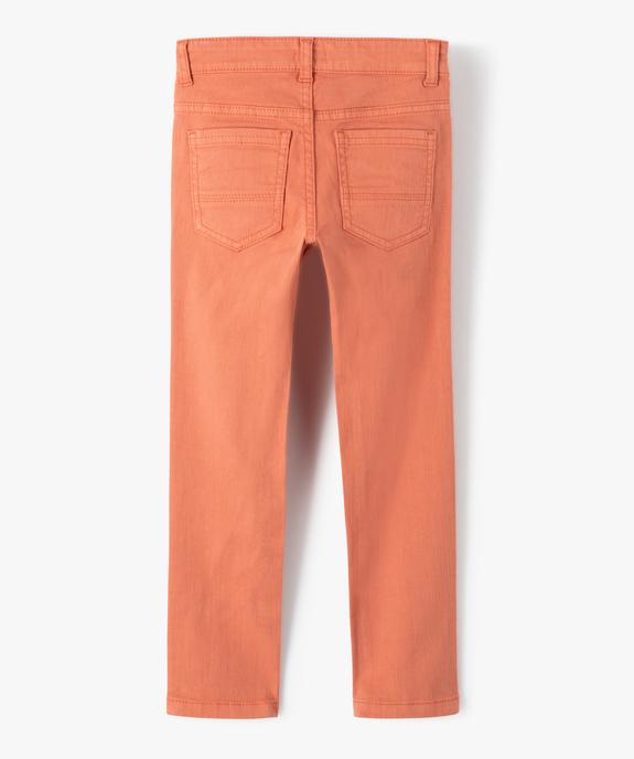 Pantalon garçon uni coupe Slim extensible  vue4 - GEMO 4G GARCON - GEMO