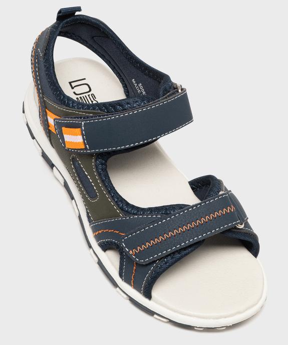 Sandales sportswear à double scratch garçon - 5 Miles vue5 - 5 MILES - GEMO