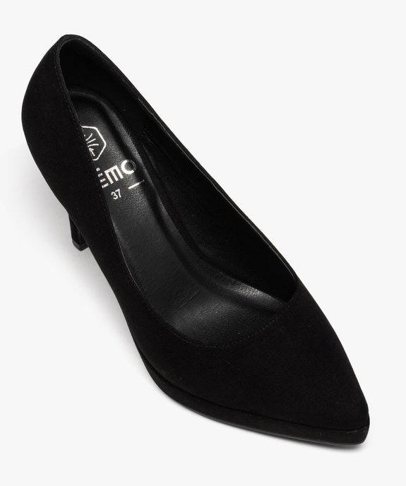 Escarpins femme unis à talon haut en suédine vue5 - GEMO(URBAIN) - GEMO