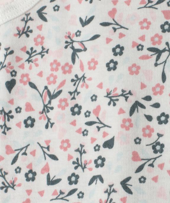 Body bébé fille à bretelles motifs fleurs et rayures 100% coton biologique (lot de 3) - GEMO 4G BEBE Body bébé fille à bretelles motifs fleurs et rayures 100% coton biologique (lot de 3) vue3 - GEMO 4G BEBE - GEMO
