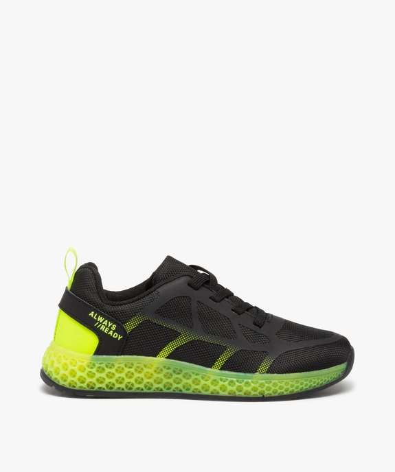 Baskets garçon bicolores en mesh fermeture lacets vue1 - GEMO 4G GARCON - GEMO