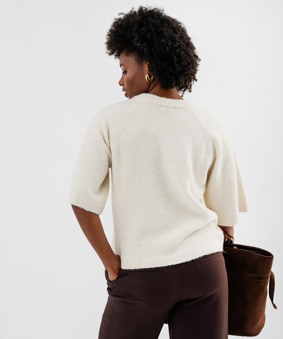 Pull manches courtes ample et douillet femme vue3 - GEMO(FEMME PAP) - GEMO