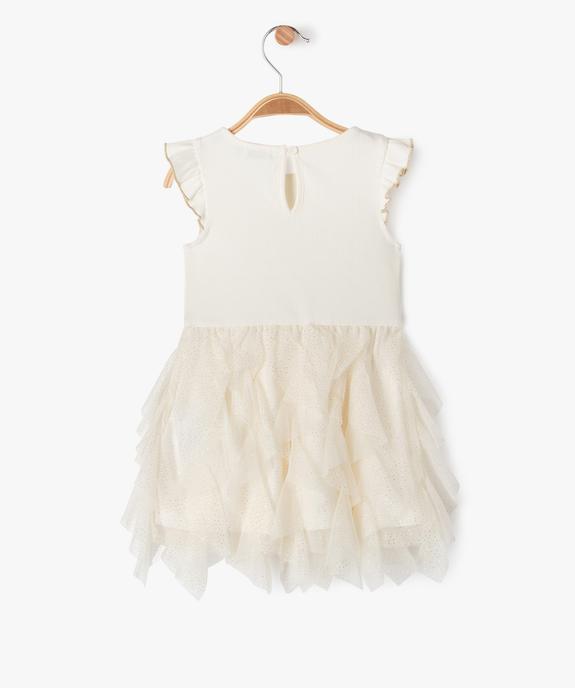 Robe de cérémonie avec jupe en tulle pailleté bébé fille vue3 - GEMO(BEBE DEBT) - GEMO