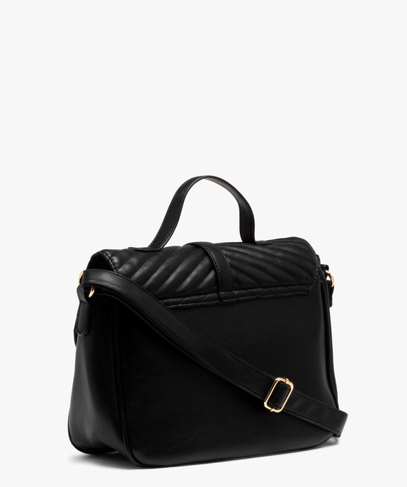 Sac femme forme cartable avec rabat matelassé vue2 - GEMO (ACCESS) - GEMO