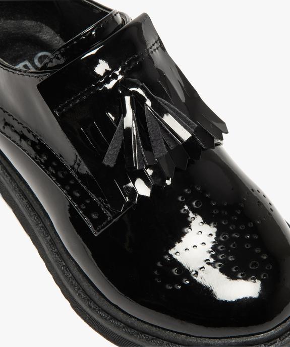 Mocassins fille vernis à patte frangée à scratch vue6 - GEMO (ENFANT) - GEMO