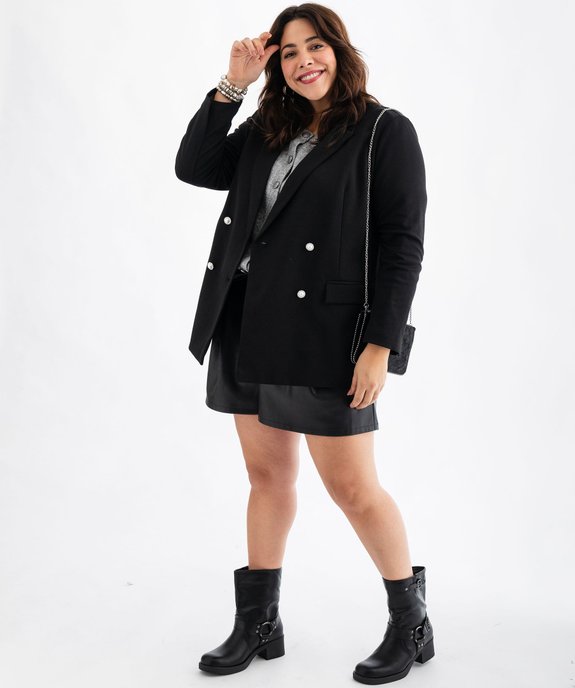 Veste souple à double boutonnage fantaisie femme grande taille vue1 - GEMO (G TAILLE) - GEMO