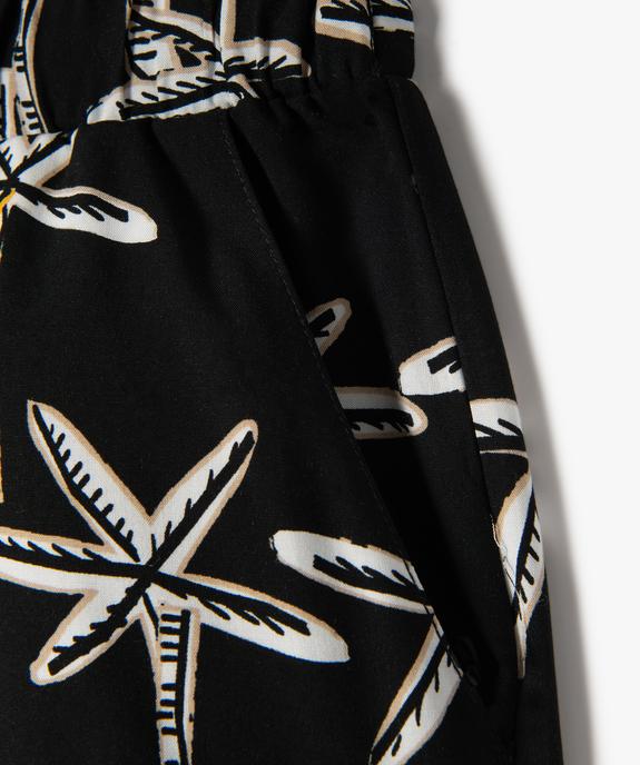 Short fille en toile fluide à motifs palmiers vue2 - GEMO (JUNIOR) - GEMO
