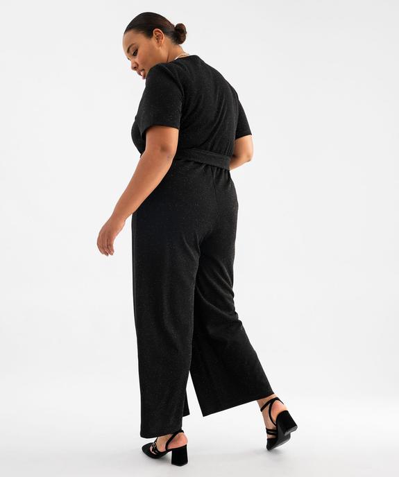 Combinaison pantalon en maille extensible pailletée femme grande taille vue4 - GEMO (G TAILLE) - GEMO