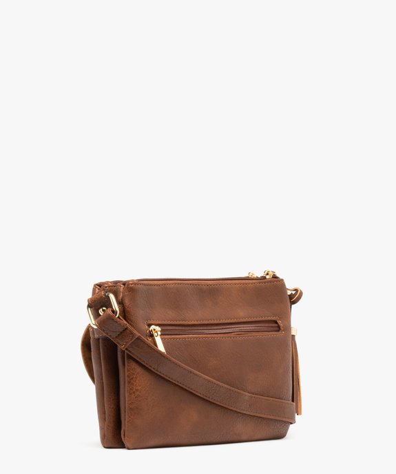 Sac besace multipoche à rabat brillant femme vue2 - GEMO (ACCESS) - GEMO