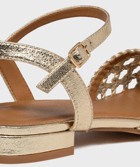 Sandales tressées en matière métallisée femme - Follow Me vue7 - FOLLOW ME - GEMO