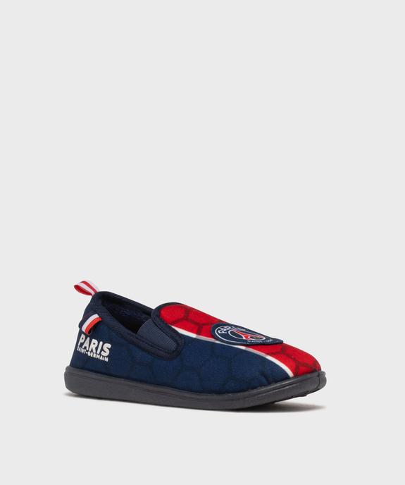 Chaussons forme pantoufles en velours garçon - Paris-Saint-Germain vue2 - PSG - GEMO