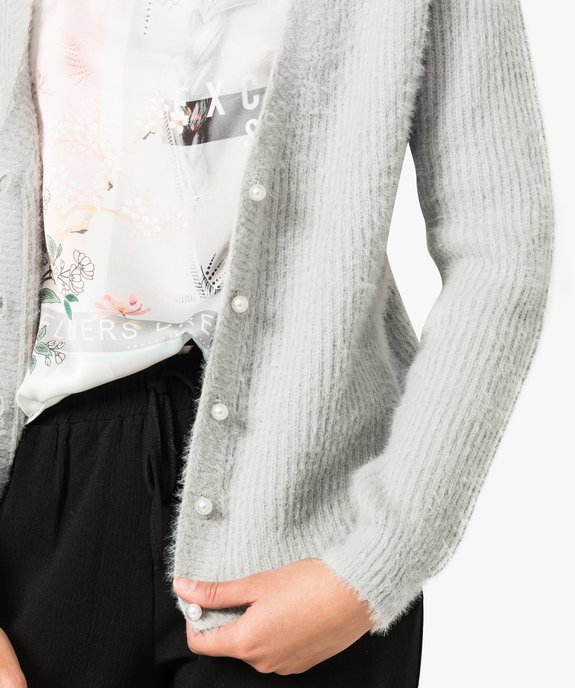 Gilet en maille poilue vue2 - FOLLOW ME 2 - GEMO