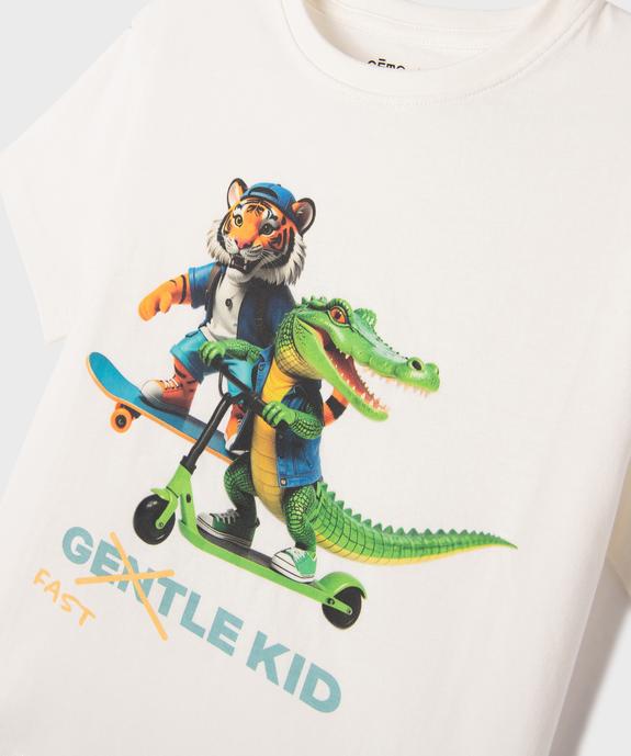 Tee-shirt manches courtes avec motif XXL garçon vue2 - GEMO 4G GARCON - GEMO