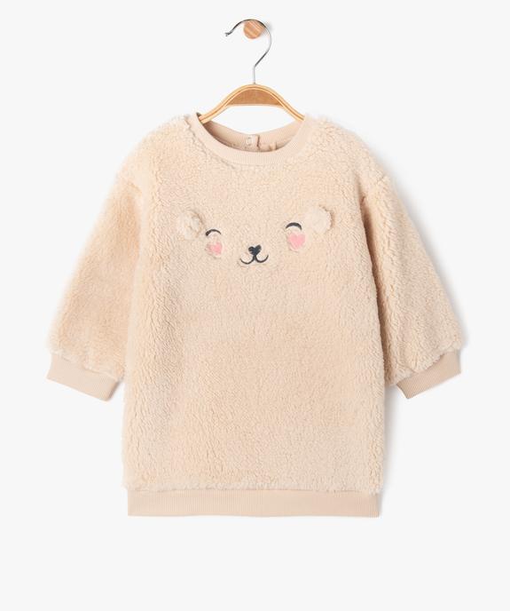 Robe sweat en maille  bébé fille vue1 - GEMO(BEBE DEBT) - GEMO