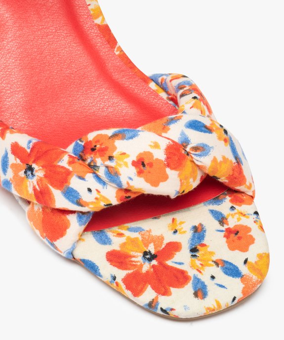 Sandales femme à talon dessus en tissu fleuri vue7 - GEMO(URBAIN) - GEMO