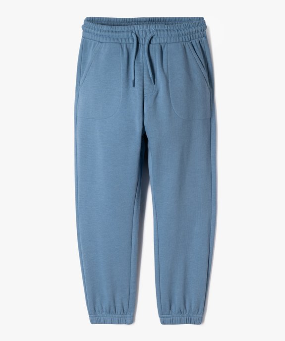 Pantalon de jogging uni avec taille élastique garçon vue1 - 1E PRIX BY GEMO - GEMO