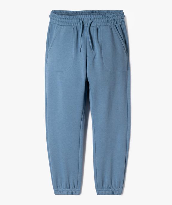 Pantalon de jogging uni avec taille élastique garçon vue1 - PREMIER PRIX BY GEMO - GEMO