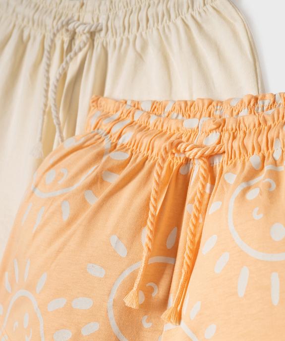 Short ample en jersey de coton bébé fille (lot de 2) vue5 - GEMO(BEBE DEBT) - GEMO