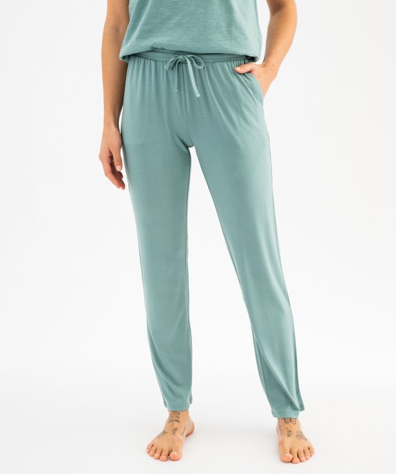 Pantalon de pyjama fluide femme vue2 - GEMO 4G FEMME - GEMO