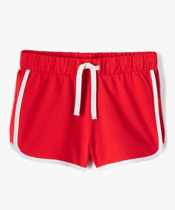 Short fille en maille avec finitions contrastantes vue1 - GEMO (JUNIOR) - GEMO