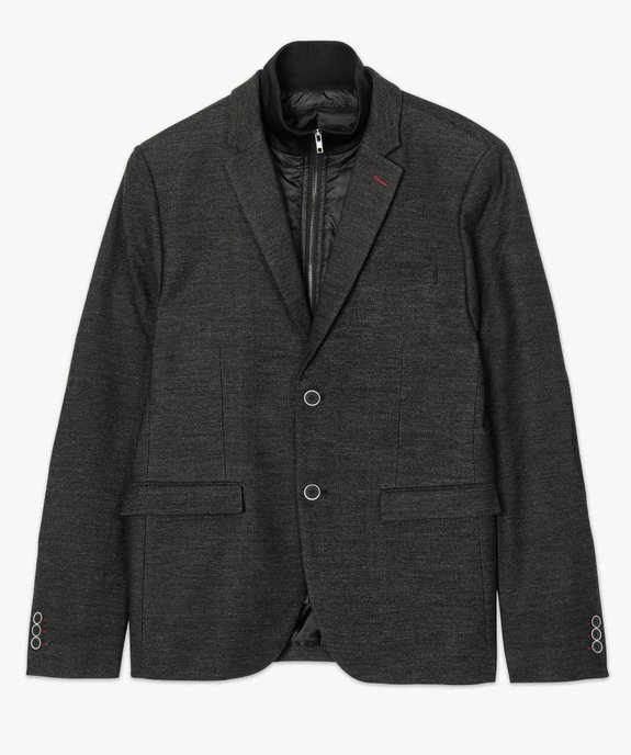 Veste homme 2-en-1 avec parementure doudoune amovible vue4 - GEMO(URBAIN) - GEMO