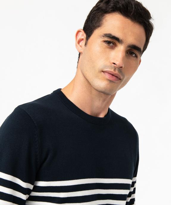 Pull à rayures marinière col rond homme vue2 - GEMO (HOMME) - GEMO