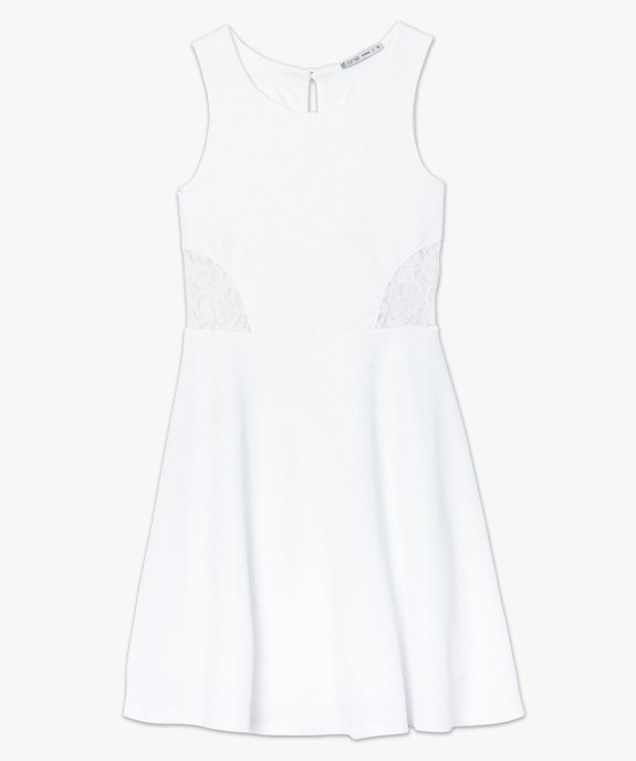 Robe patineuse sans manche à découpes dentelle vue4 - FOLLOW ME - GEMO