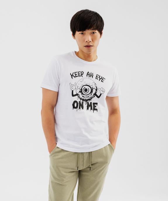 Tee-shirt manches courtes en coton imprimé homme vue2 - GEMO (HOMME) - GEMO